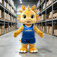 Costume de Mascotte Dragon Mignon Personnalisé Noël EVA MOQ 1 PC Adulte Peluche Dinosaure Marchant Tenue de Dessin Animé Jupe Tutu Nœud Carnaval