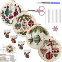 Ensemble de broderie 3D de Noël, kits de broderie DIY pour adultes