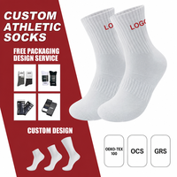 Chaussettes de sport de basketball longues personnalisées pour hommes, avec logo OEM/ODM, faible MOQ, vente chaude