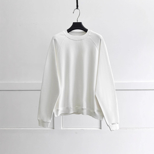 เสื้อสเวตเตอร์คอกลมผ้าฝ้ายฟลีซแบบเรียบ ดีไซน์เนอร์ Sudaderas Hombre เสื้อโอเวอร์ไซส์ทรงหลวมไหล่ตกสำหรับผู้ชาย - Product Image 4