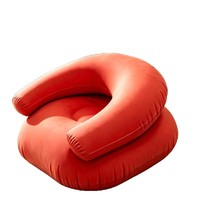 Nouveau canapé gonflable transfrontalier épaissi, chaise longue individuelle floquée, fauteuil gonflable pliable en U, canapé paresseux moderne