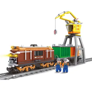 651 pcs big size bricks train toy electric train blocks toy for kids popular building blocks train with light