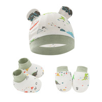 Ensemble 3 pièces pour nouveau-né : bonnet, moufles et couvre-pieds - Bonnet pour enfants en bas âge
