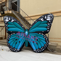 Décoration de fête sur le thème du jardin, papillon gonflable pour la cour, papillon gonflable suspendu pour fête de jardin