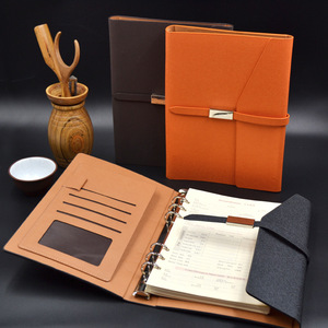 Fsc nhà máy Vải PU mô hình da A5 cai trị trường văn phòng phổ tùy chỉnh 3 lần rời lá bìa cứng máy tính xách tay - Product Image 1