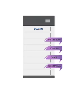 Zwayn CE Approved 48V 10KWH 20KWH Growatt Solar Inverter Battery 51.2V Stackable LiFePO4 Energy Storage Batter