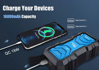 Portable 16000mAh ABS Paddle Planche De Surf Gonfleur Rapide SUP Pompe À Air Moniteur De Pression Des Pneus pour Gonflable Stand-Up Boards Bateaux
