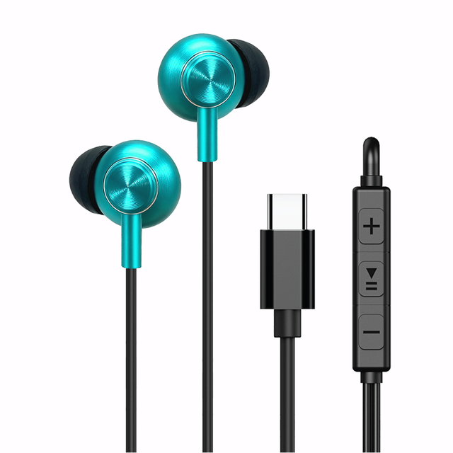 JEB035 OEM Wired In-Ear Headphones Hybrid Audio Drivers IPX-4 Waterproof Type-C Interface Metal Design