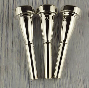 ปากเป่าทรัมเป็ตแบบหัวกระสุน รุ่น 3C 5C 7C ชุบเงิน ปากเป่าทรัมเป็ตสีทอง/สีเงิน อุปกรณ์เสริมเครื่องดนตรีประเภทเป่า<span class=keywords><strong>ลม</strong></span> - Product Image 6