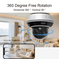 Caméra dôme IP PTZ mini P2P avec vision nocturne couleur, option de montage au plafond et au mur, application XMEYE ICSEE