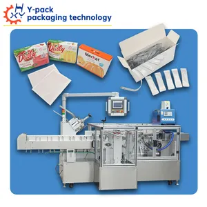 YPack 80 Karton/Min Kondom Sachet Kopi Teh Kotak Kemasan Mesin Otomatis Cartoning Mesin untuk Paket Kotak Tas Kecil