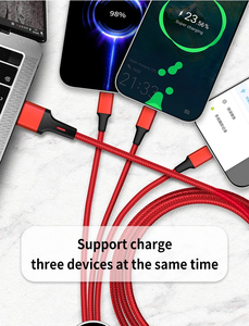 Khuyến mại Quà Tặng 1.2m <span class=keywords><strong>5</strong></span>-in-1 Led USB sạc cáp nhôm hợp kim nylon bện Laser in logo bền cho tất cả các điện thoại - Product Image 5