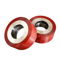 Bille de roue de rouleau de charge enduite de PU en métal industriel personnalisé pour les entrepôts hôtels roue de poulie en plastique polyuréthane moulé au détail