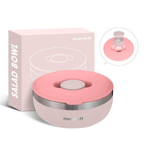 Everich Venta al por mayor Ensaladera ecológica 1QT Ensaladera de acero inoxidable 304 de doble pared - Product Image 5