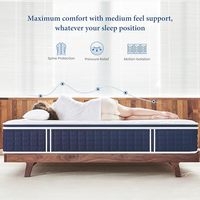 Matelas double sur mesure en mousse à mémoire de forme compressée à ressorts ensachés, antibactérien et respirant, pour mobilier de maison