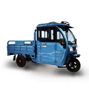 Camion à benne basculante tricycle électrique à cabine entièrement fermée EU EEC COC, vélo 3 roues pour adultes