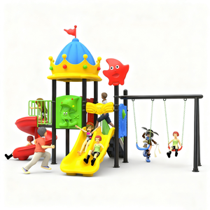 Équipement de terrain de jeux pour enfants de style nouveau, en plastique PE et acier, toboggan, tour, utilisation résidentielle, jardin, cour, <span class=keywords><strong>parc</strong></span> public, 3-15 ans, Douerfei - Product Image 4