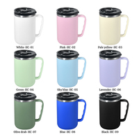 Mug isotherme en acier inoxydable 16 oz avec couvercle, logo personnalisé, isolation thermique 6-12 heures, écologique, anti-fuite, sans BPA, cadeau d'entreprise