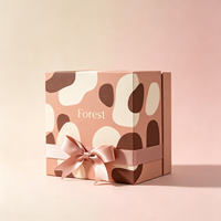 Boîte cadeau en carton de luxe personnalisée avec logo imprimé et ruban pour l'emballage de cosmétiques et de bijoux, vente en gros