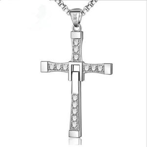 Collier épais avec pendentif pliable en diamant, style Fast and the Furious, bijou pour hommes, nouvelle collection 2021 - Product Image 1