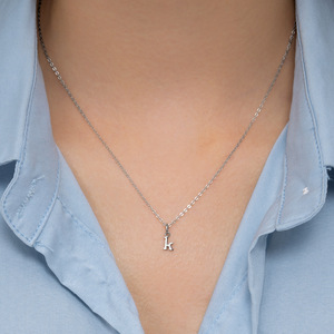 مجوهرات فواماي البسيطة الفضية اللامعة ، دلايات حروف أولية ، معلقات أبجدية لشخصية لصنع ديي - Product Image 6