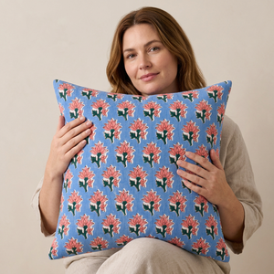 Handmade Pure Cotton Printed Throw Cushion Cover Square Decorative Pillow Case for Home Living Room Bedroom Hotel - Product Image 1