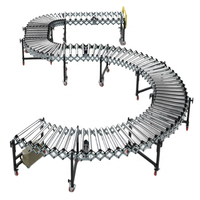 Goldtec Factory Oem Custom Height Adjustable Powered Telescopic Roller Conveyor System