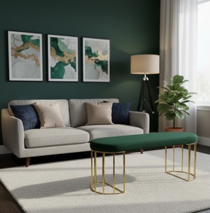 Banco de Lino Moderno de Alta Gama, Muebles de Asiento para Interiores, Elegante para Sala de Estar, Hotel, Escuela - Product Image 3