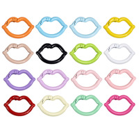 Porte-clés à ressort en forme de lèvres, clips à fermoir, accessoires de bijoux DIY pour sacs à main, téléphones, cordons, pendentifs, ornements, porte-clés à ressort en forme de lèvres