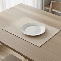 Set de table en toile 30x45cm, double couche, bord surpiqué, logo personnalisé, impression sérigraphique, pour restaurants et cafés, vente en gros