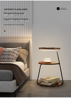 Lampe de sol d'angle LED rechargeable moderne pour chambre et salon, design intelligent avec abat-jour en métal, style contemporain