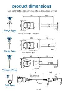 Medidor de Densidade por Garfo de Afinação em Linha para Líquidos, Leite, Diesel, Óleo, Lama, Resíduos e Água, Faixa de 0~2g/cm, Precisão de 0.001g/cm, Aço Inoxidável 316L para Medição em Contato com o Material - Product Image 3