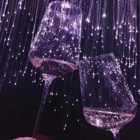 Lumières LED à fibres optiques en cascade, rideau lumineux à fibres optiques facile à installer avec télécommande, éclairage suspendu pour boîte de nuit