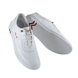 Última moda Casual ocio al aire libre zapatilla <span class=keywords><strong>de</strong></span> <span class=keywords><strong>deporte</strong></span> uso diario hombres zapato <span class=keywords><strong>de</strong></span> cuero blanco - Product Image 1
