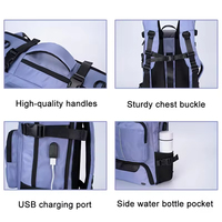Sacs pour ordinateur portable de voyage en tissu Oxford léger et imperméable à la mode pour hommes sacs à dos avec zone de chaussures indépendante pour l'extérieur