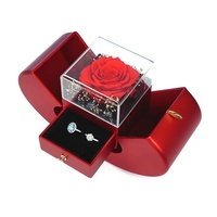 Luxe appelvormige roosvormige sieradendoos voor ringen, kettingen en oorbellen, geschikt voor Valentijnsdag, aanzoek, Kerstavond of cadeau.