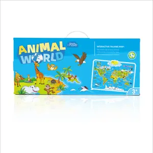 Интерактивная карта мира i-постер-развивающая говорящая игрушка для мальчиков и девочек от 5 до 12 лет-идеальный подарок для детей