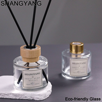 Bouteille vide en verre transparent pour diffuseur à bâtonnets 120ml 100ml 150ml 200ml