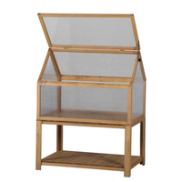 Serre en bois et polycarbonate, Serre en bois préfabriquée pour l'extérieur, Green House Hobby à cadre en bois