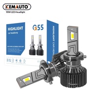 Nouveau phare LED de voiture à double tube en cuivre G55-90W 55W 12V OLIVER, compatible laser H4, haute luminosité pour la conduite à distance