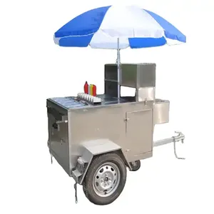 JX-HS120D Hot Dog Vending Carrello/spinta a mano carrello di cibo per la vendita