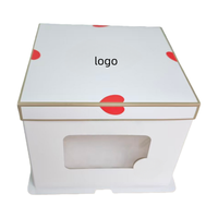 Boîte à gâteau au design fantaisie, prix usine XF, OEM, avec fenêtre transparente en PVC, directement du fabricant, boîte en carton rigide pour desserts, boîte cadeau