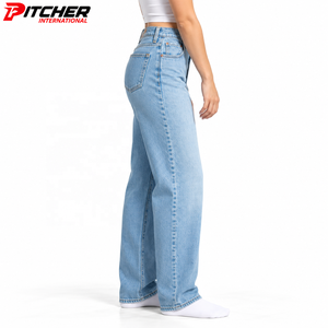 Jeans de mezclilla personalizados para mujer, cintura alta, corte acampanado, proveedor mayorista para minoristas de moda estadounidenses, pedidos al por mayor - Product Image 2