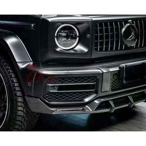 Garnitures de pare-chocs avant de Style TopCa pour <span class=keywords><strong>Mercedes</strong></span> Benz G Wagon W464 <span class=keywords><strong>AMG</strong></span> G63 2018-2024 Bodykit en Fiber de carbone <span class=keywords><strong>sec</strong></span> - Product Image 4