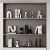 Décor de cave à vin en céramique de verre moderne de luxe de Z-038-Accents élégants de console de TV pour l'installation élégante de salon