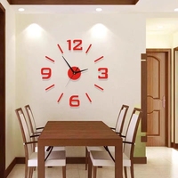 Grande horloge numérique 3d pour décoration intérieure murale 2023 unique, luxe, acrylique créatif, autocollant moderne, horloges murales Design Horloge Relojes