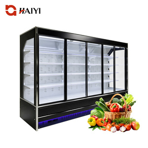 Réfrigérateur commercial pour supermarché, vitrine ouverte pour légumes et lait - Product Image 1