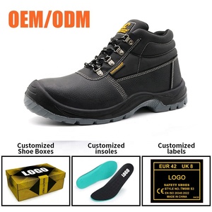 Calzado de Seguridad Industrial para Hombre, Cuero Negro, Certificado OEM CE S3, Puntera de Acero, Antipinchazos, Antiestático, Suela de PU Resistente al Aceite y Antideslizante - Product Image 4