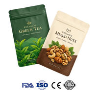 Sachet d'emballage alimentaire en plastique à trois soudures latérales, personnalisable avec logo, thermosoudé pour snacks, épices et aliments