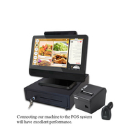 Sistema POS Android Certificado por BIS, Impresora Térmica de Recibos USB de 80 mm, 3 Pulgadas, Alta Velocidad, Blanco y Negro, para Comercio Minorista y Restaurantes